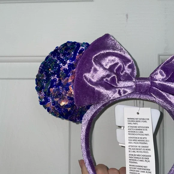 NWT Disney Purple and Blue Minnie Mouse Ear Headband - Picture 3 of 4